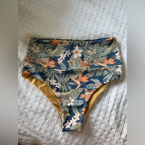 Floral High-Waisted Bikini Bottom